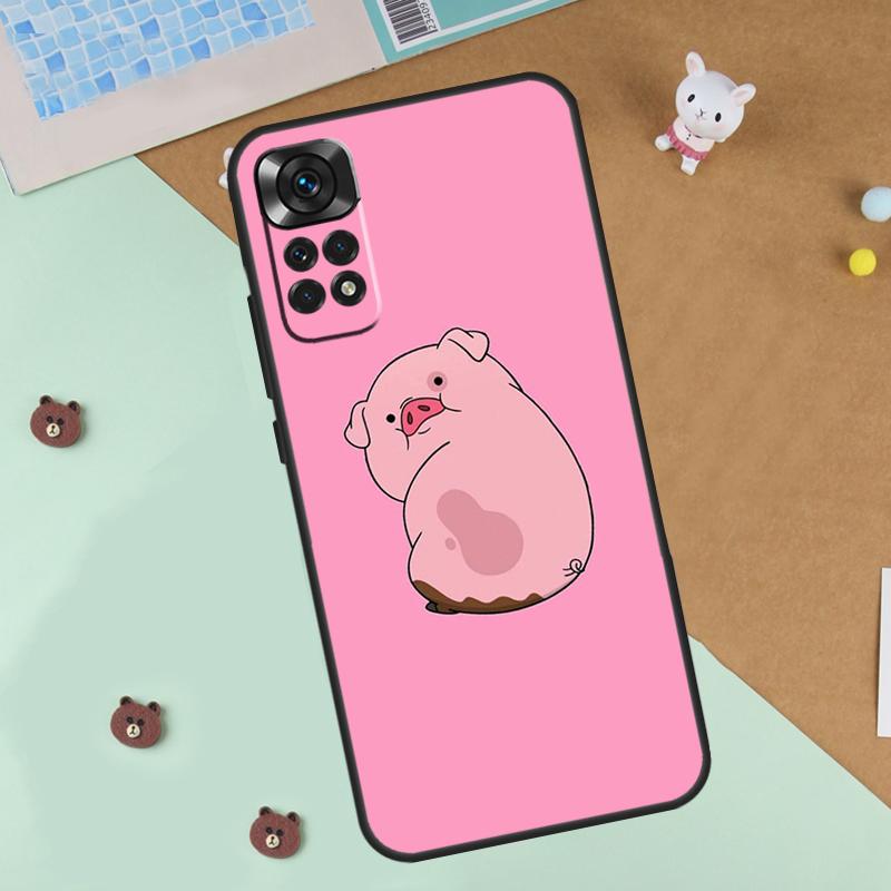 Cartoon Pig Case For Xiaomi Redmi Note 13 12 11 9 10 14 Pro 10S 11S 12S Cover For Redmi 13C 10C 12C 14C