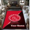 Ajax Amsterdam Bedruckter Kristall-Samt-Teppich Rutschfester Kristall-Samt-Teppich für Sofa, Schlafzimmer, Innenbereich, Heimdekoration