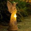 Statui Înger Grădină Rășini Decorațiuni Exterioare, Figurine Îngeri Solare Luminoase pentru Decorațiuni Grădină Curte Artă Cadou Comemorativ