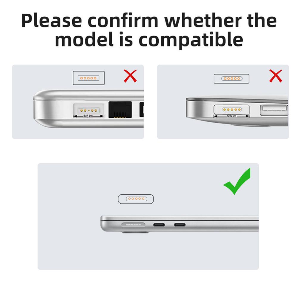 100W USB C To Magnetic 3 Fast Charging Adapter PD3.1 Type-C Female To Magnetic 3 Adapter 5A 20V for MacBook Air/for MacBook Pro