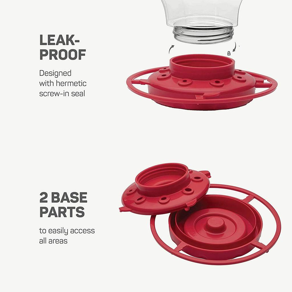 Kolibrimatare för utomhusbruk 8 Oz- Bisäkra, cirkulära, med 8 portar