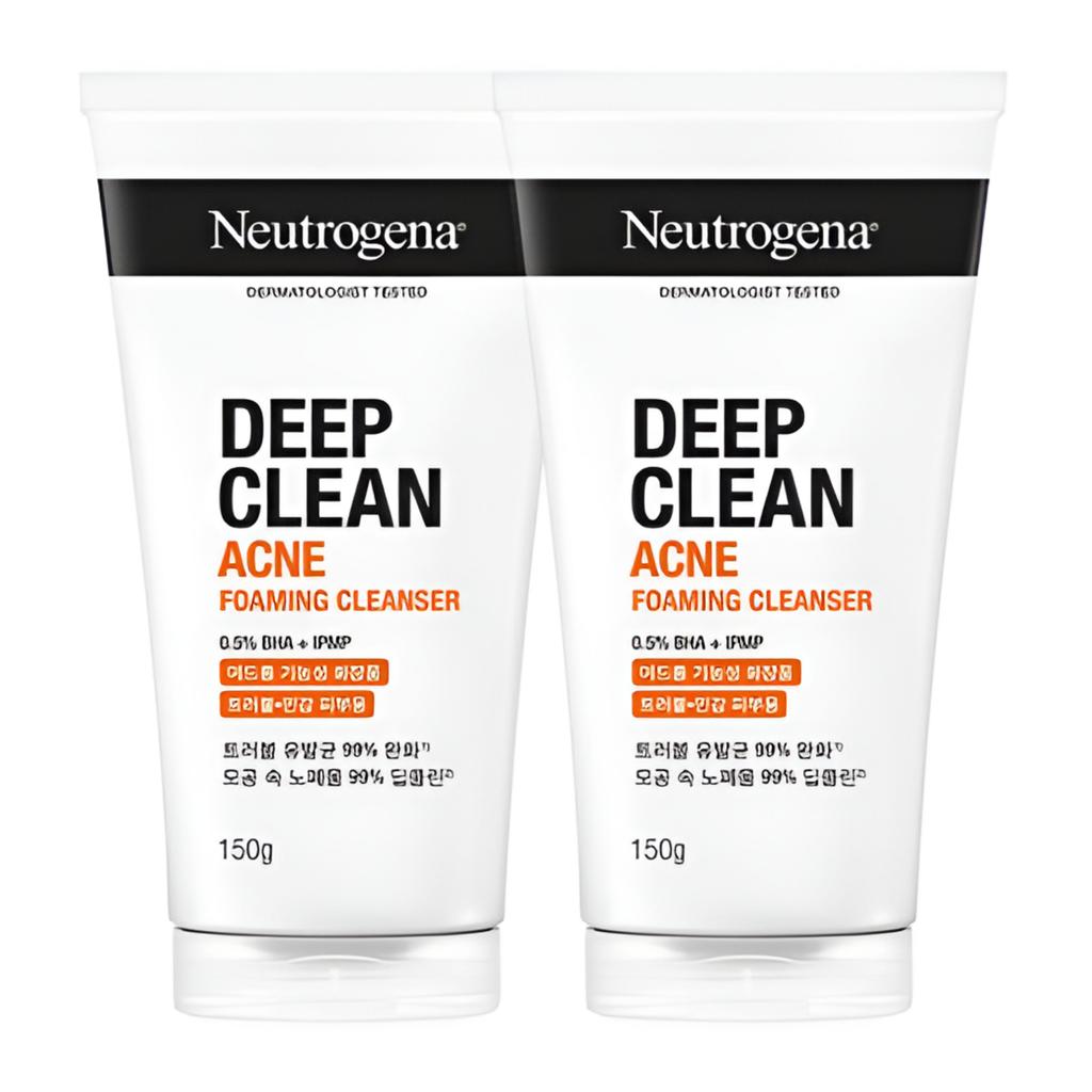 Neutrogena Deep Clean Acne Foaming Cleanser 150g*2