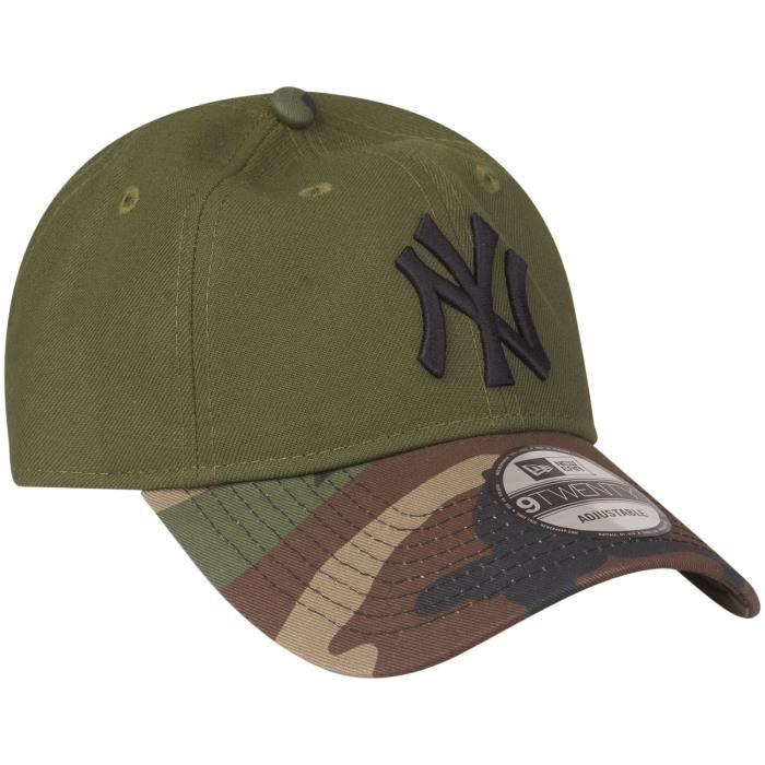 New Era 9Twenty Strapback Kappe - New York Yankees - Olivholz - Herren - Frühling / Sommer - Lässig
