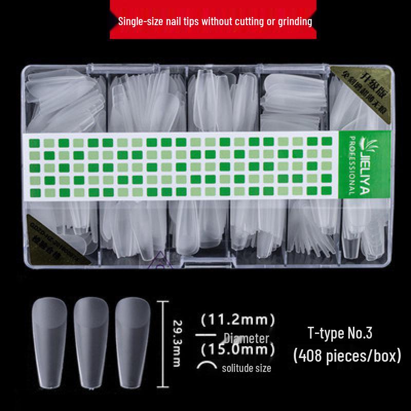 Single Number Frosted Ultra-Thin Nail Tips - Small Size, Traceless, Refillable, Half/Full Stick, Free Carving.