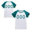 Child Casual Daily Round Neck Color Block Short Sleeved T-shirt Letter Top