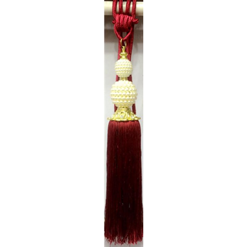 1 Pair Window Curtain Accessories Crystal Hanging Balls Tassel Hand Knitting