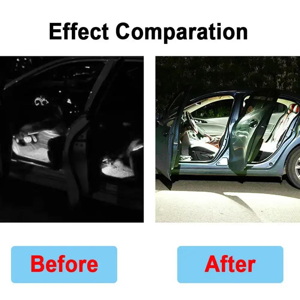 2/10PCS T10 W5W LED Bulb 6SMD 400LM 6500K White Canbus Car Interior Dome Door Glove Box Trunk License Plate Lights 12V Dome Lights 6