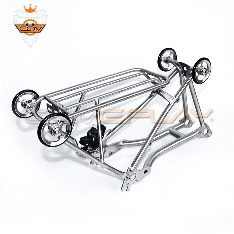 Titanium Folding Bike Rear Rack Disc Bicycle Basket Accessory
