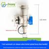 Automatic Brass Geothermal Manifold Air Vent and Water Drain Valve for Underfloor Heating, Large Flow, 1-1.2 inch Tailpiece