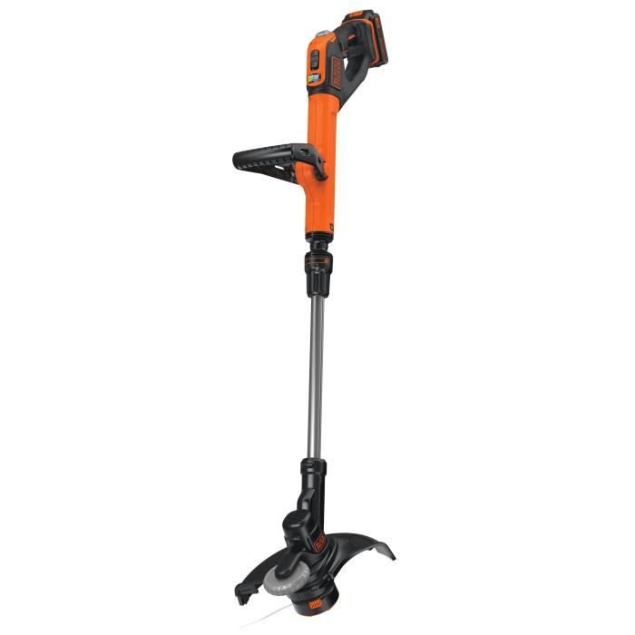 Coupe-bordure électrique BLACK+DECKER - STC1820EPC-QW - 18V - 28cm - Avec batterie 18V - 2 Vitesses - Tête Pivotante 180°