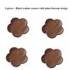 Wood Coasters Cute Decorative Lotus Root Cup Pad Eco-friendly Beech Coaster Reusable Hollow Mats for Tableware Bowl Plate