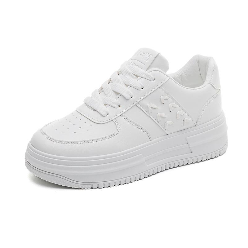 Wheat with Skirt White Shoes Women's Shoes New Student Casual Sneaker Thick Bottom All-Matching Board Shoes Women's Fashion