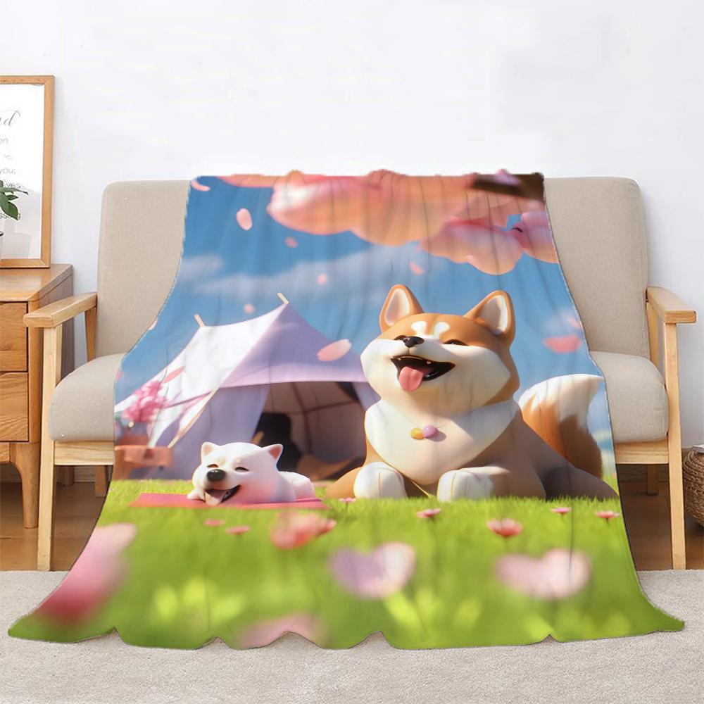 

Любимое одеяло сиба-ину 150x200 пушистый плед теплые одеяла для холодного пляжа полотенце роскошные постельные принадлежности домашний интерьер колено и; 30x40in