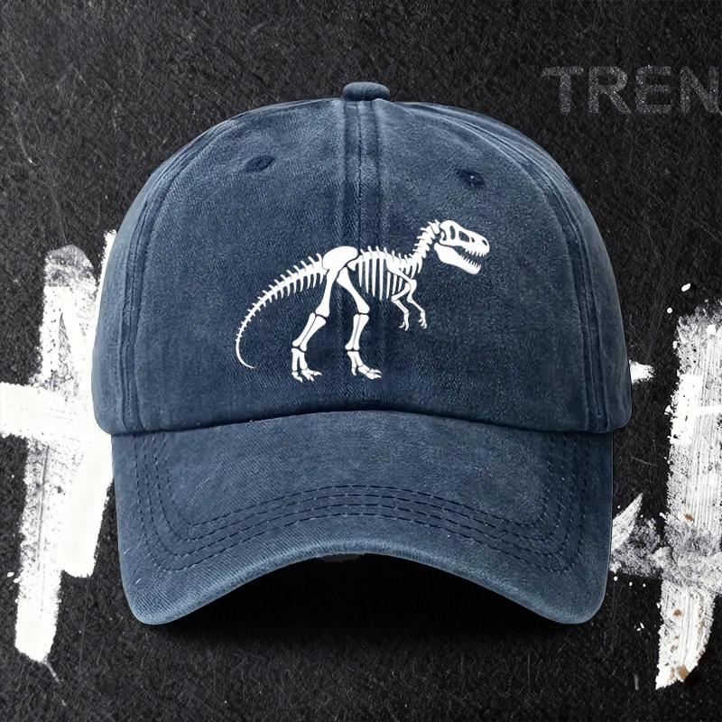 pc Adjustable Baseball Cap with TRex Skeleton Print Lightweight Printed Womens Hat Dinosaur Fossil Pattern Unisexs Trendy Ca 1pc