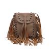 Retro Pu Small Crossbody Bag With Chain And Tassels For Daily Use