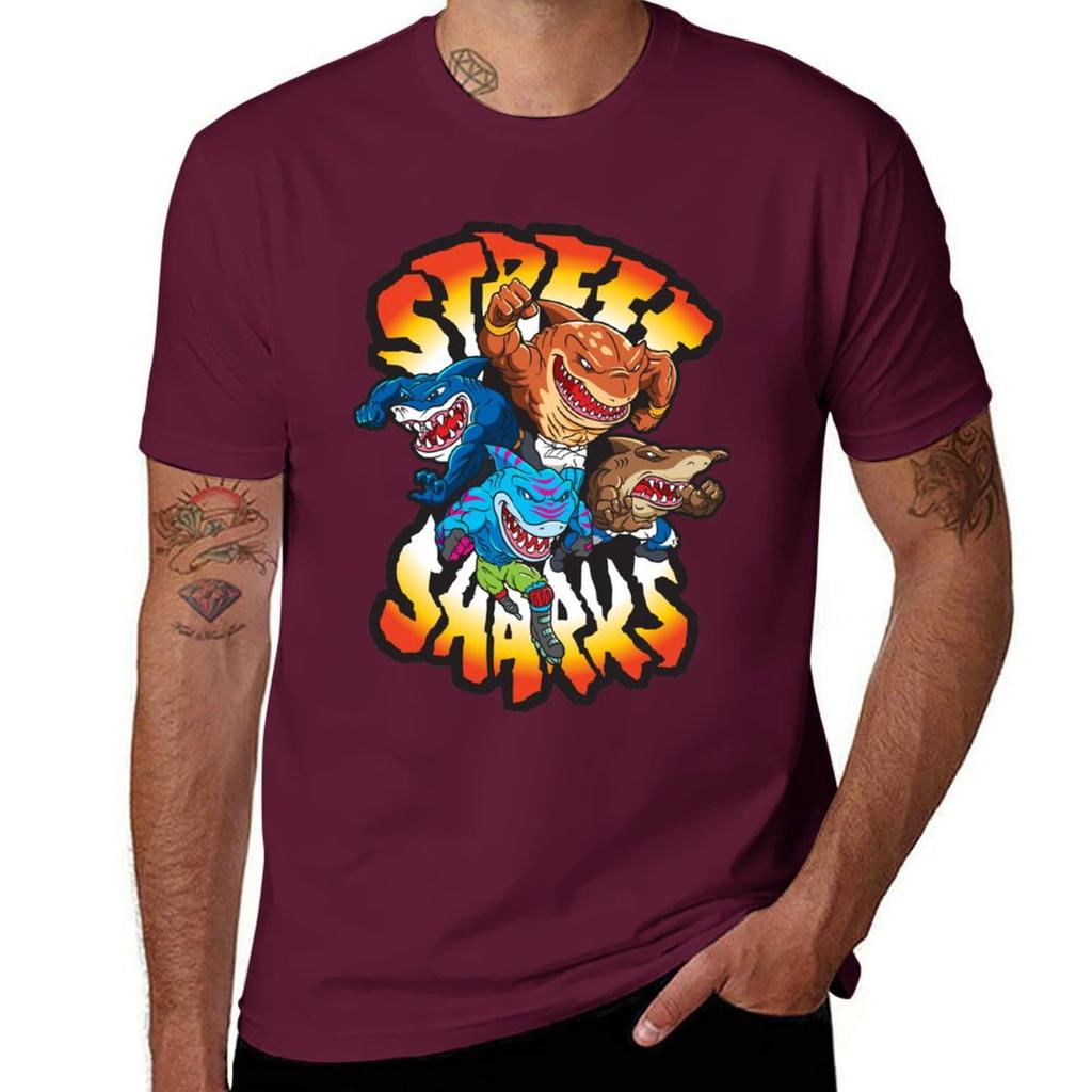 Shark Warriors Essential T-Shirt Customs Design Your Own Shirts Graphic Tees Customs Summer Clothes Black T Shirts for Men