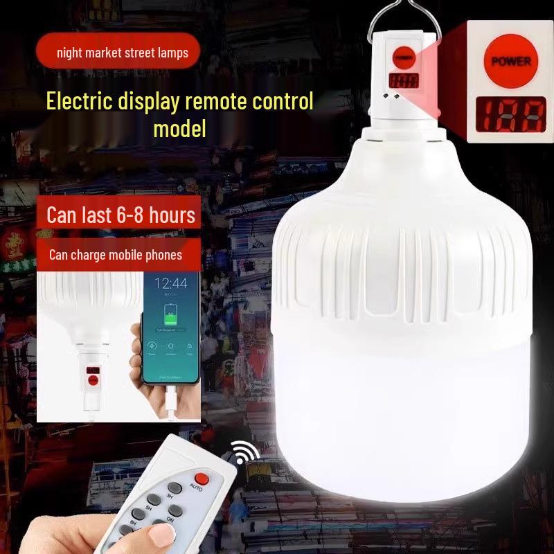 Portable LED Night Market Light: Super Bright, Cordless, Long Battery Life for Outdoor Stalls