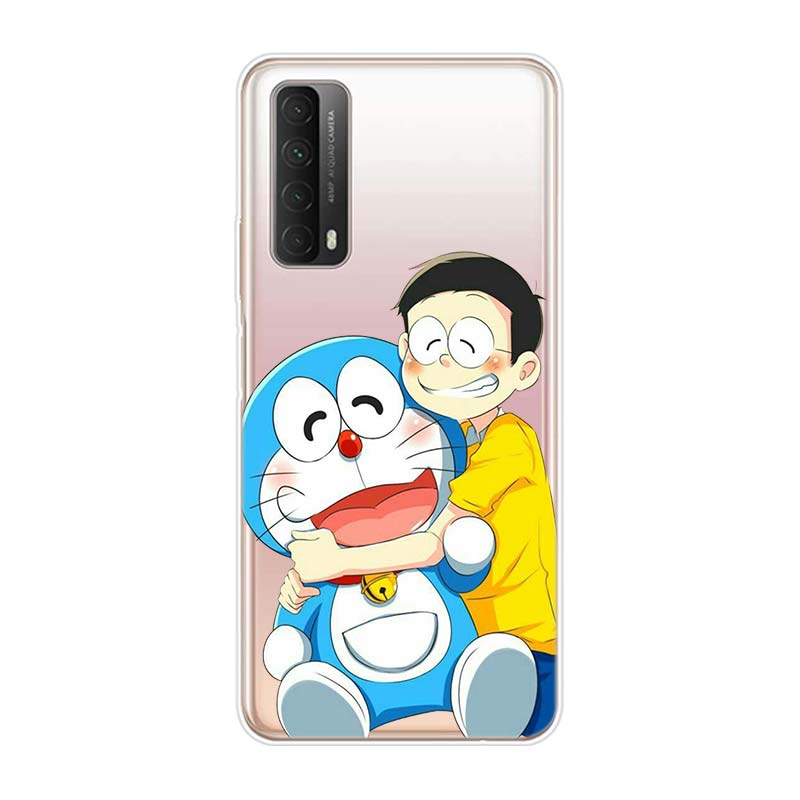 Roztomilý Doraemon pro Huawei Y9S Y6S Y8S Y9A Y7A Y8P Y7P Y5P Y6P Y7 Y6 Y5 Pro Prime 2020 2019 měkké pouzdro na telefon