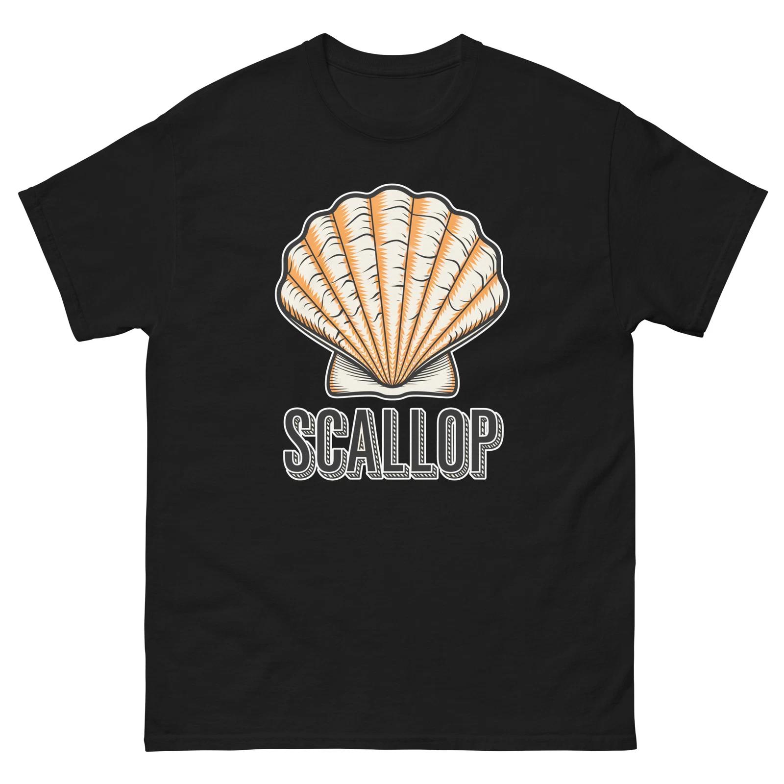 Scallop Lover Food Image Cartoon Funny T-Shirt Shirt 4XL