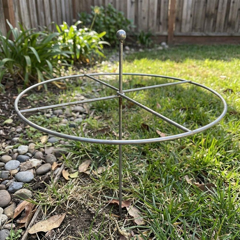 Rust-Proof Metal Plant Support Ring Weather-Resistant Garden Plant Holder Plant Growth Fixing