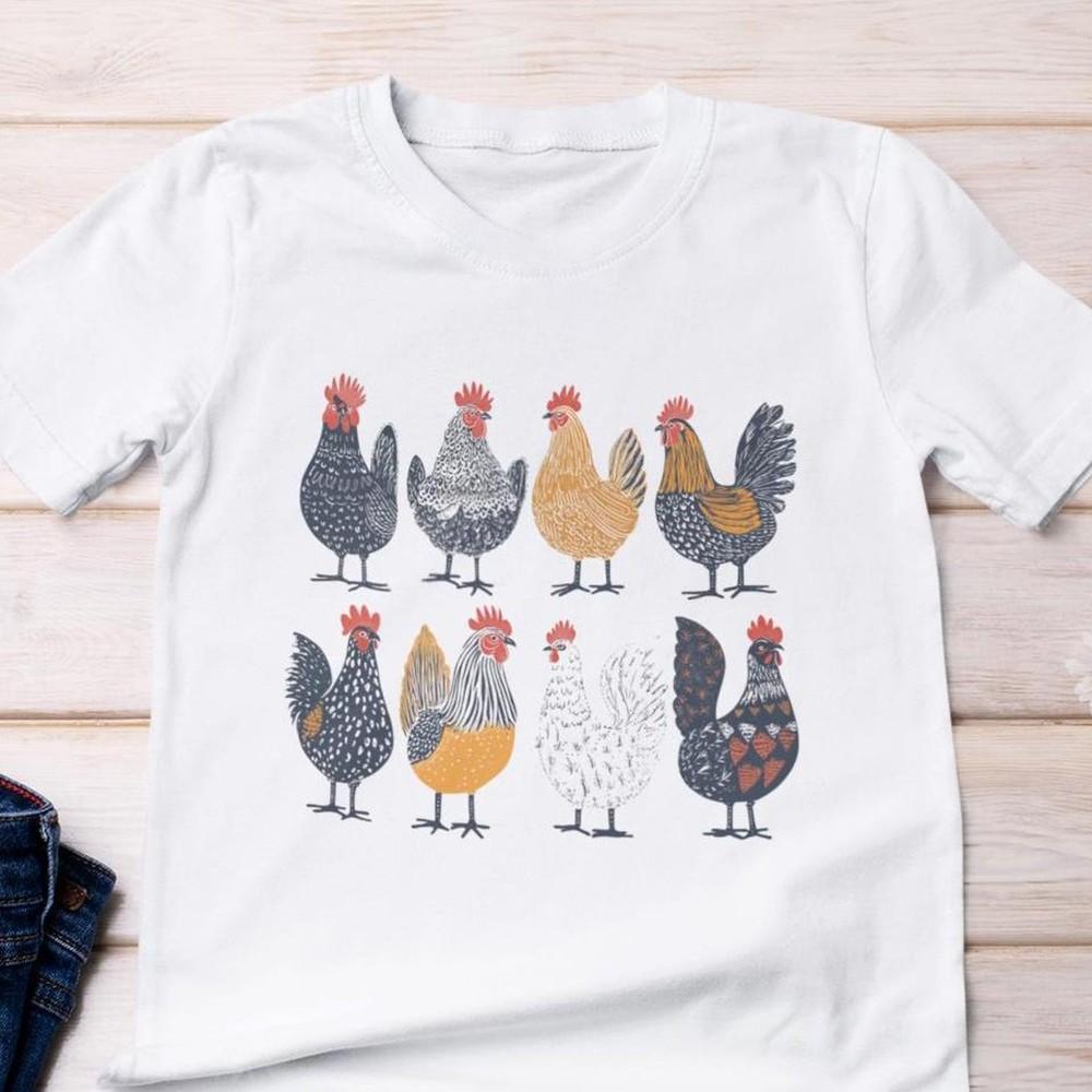 31 Easily Distracted by Chickens Shirt, Chicken Lover Funny Farm Tee, Backyard Unisex T-Shirt XXXXL