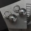 Shi Jia Light Milk White Pearl Earrings: S925 Silver Studs for Women - High-End, Versatile, Niche Design