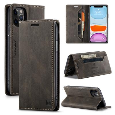 Pour iPhone 11 Pro Max Étui Flip Cuir Housse de Téléphone Pour Apple iPhone 11 Étui Luxe Magnétique Flip Portefeuille Coque