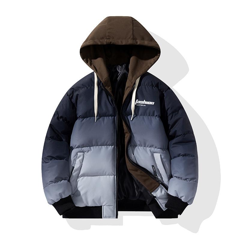 Double-sided Wearing The Street Trend in Autumn and Winter Men's Casual Loose Loose Loose Versatile Double Sided Wearing A Baseball Suit Cotton