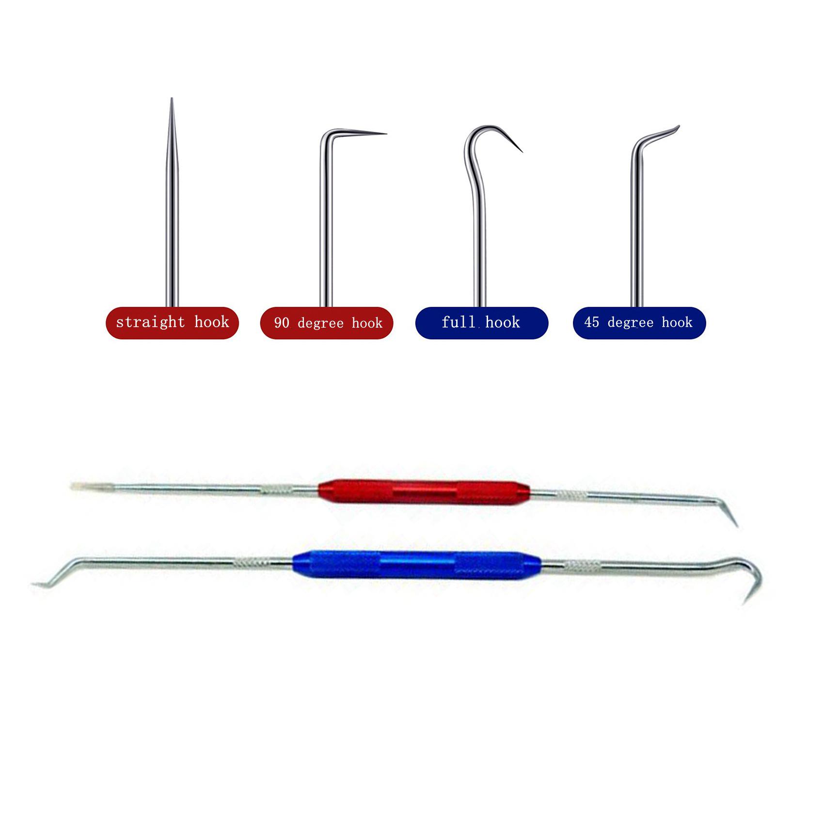 4-Piece Crowbar, Crochet Hook, Oil Seal, Screwdriver, and O-ring Tool Set