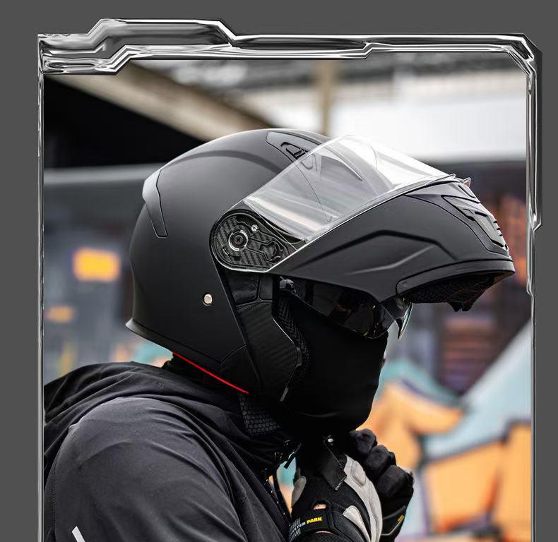DOT Certified Flip-Up Full Face Motorcycle Helmet for All-Season Safety