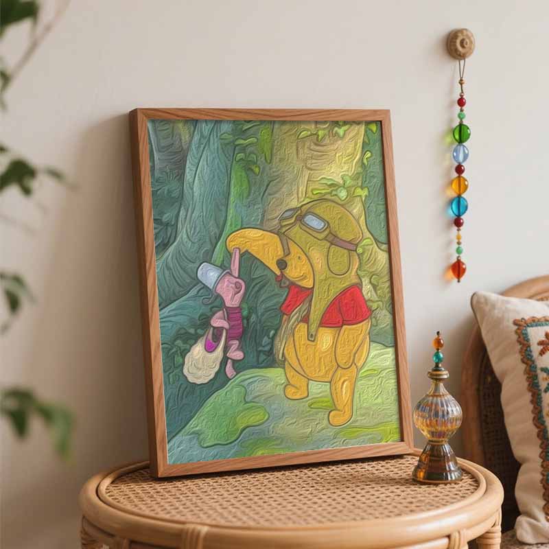 Disney Winnie The Pooh Piglet Painting Kit Home Wall Decor Handmade Gift Art Crafts Supplies Decorating For Living Room Wall Hanging
