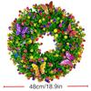 48CM Artificial Eucalyptus Wreath Sping Door Garland Butterfly Flower Wreath for Wall Window Farmhouse Party Holiday Home Decor