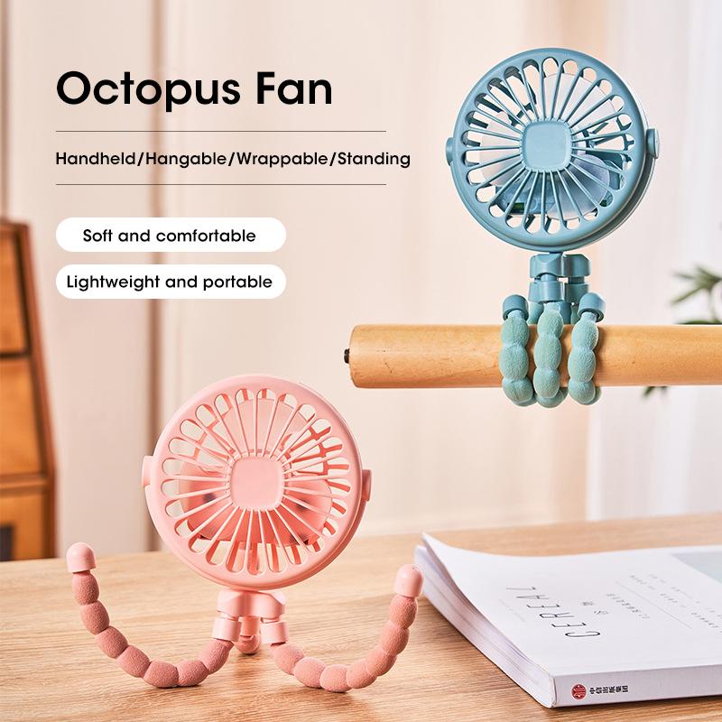 

Baby Stroller Fan Hand Held Rechargeable USB Portable Small Folding Fans Mini Ventilator Silent Table Outdoor Cooler Neck Fan розовый