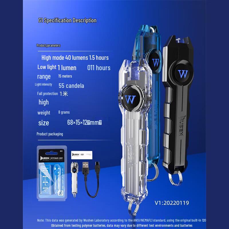 Wuben G1 Mini Keychain Flashlight