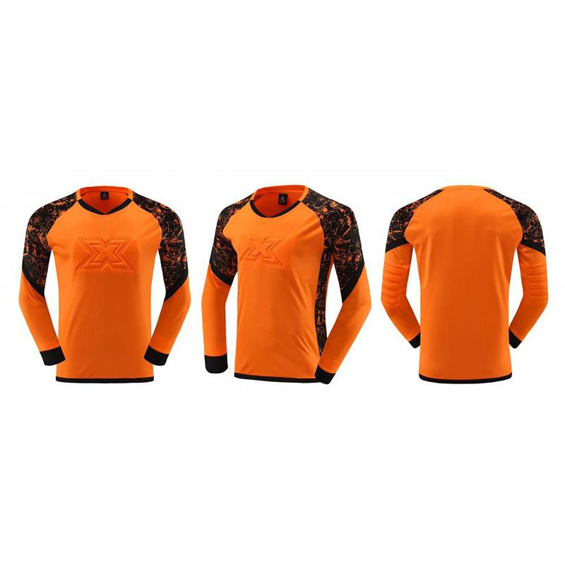 Kids Goalkeeper Uniform Boys Goalkeeper Jersey Doorkeepers Long Sleeve Sponge Protective Football Uniform For Children's