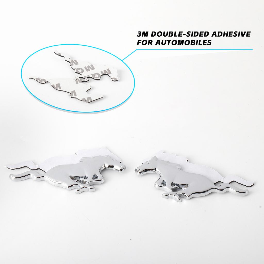 2PCS 3D Metal y8 Car Styling Body Trunk Mustang Badge Sticker Auto Accessories For Ford Focus Fiesta Kuga Mondeo SMax Edge Ranger