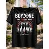 Lässiges Herren-T-Shirt Boyzone One for The Road London 2026 Konzert Design Sommer- und Herbstkleidung Geschenk für Musikfans Locker Geschnitten Rundhals