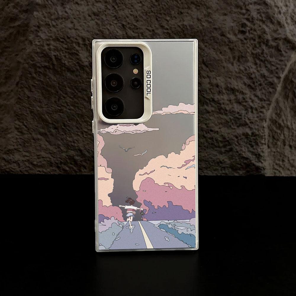 korea Japan Style Scenery S25 Ultra Case For Samsung Galaxy S25 S24 S23 S22 S21 FE S20 Ultra Plus Luxury Shockproof Phone Cover