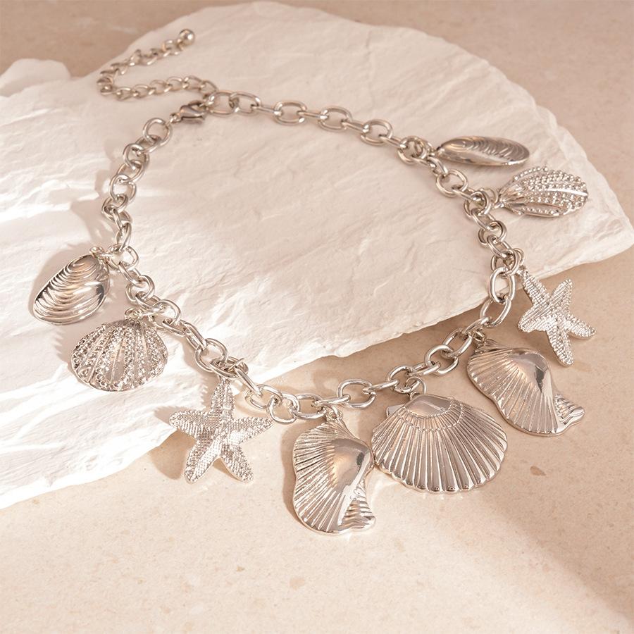 European and American Cross-border Exaggerated Geometric Flower Necklace Accessories Women's Summer High-end Clavicle Chain Niche Personality Items