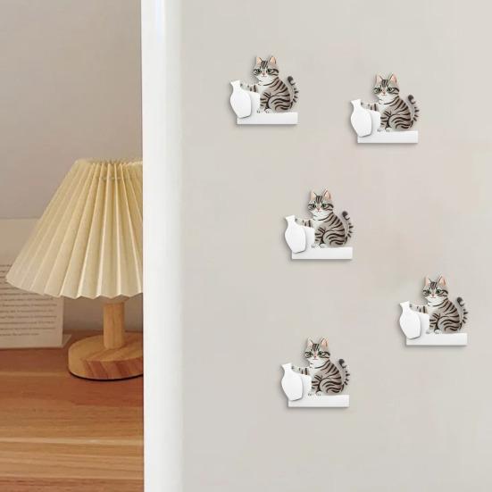 1/2/3Pcs Cat Whiskers Holder Refrigerator Magnet Cats Hair Miniature Vase Collector Container Pet Memorial Keepsake Decoration Animal Lovers Gift