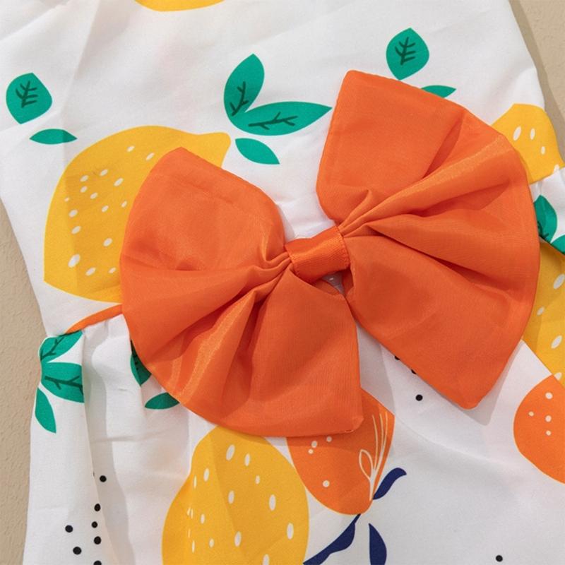 Spring Summer Pet Flower Print Skirt with Bowknot Decors Outdoor Walking Dogs Rabbit Universal Dress Lightweight