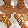 Metal Iron Twistable Collar Necklace Multi-layered Freely Wrapped Necklace  Fashion