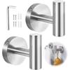 Wall Hook Bathroom Silver SUS 304 Stainless Steel Shower Towel Hook Maximum Load 15kg