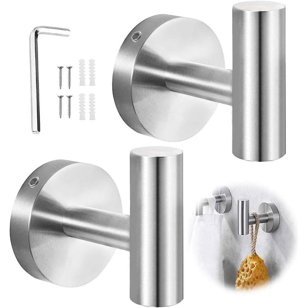 

Wall Hook Bathroom Silver SUS 304 Stainless Steel Shower Towel Hook Maximum Load 15kg