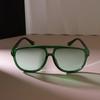 Cool Big Frame Sun Glasses Women Men Square Sunglasses Female Colorful Green Colors Mirror Designer Brand Fashion