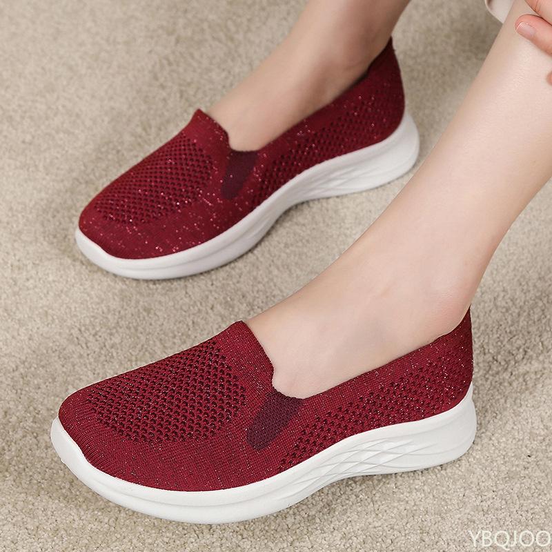 Fashion Comfortable New Soft Soled Women's Single Shoes for Sports and Leisure Breathable Women's Shoes for Daily Brisk Walking Sneakers