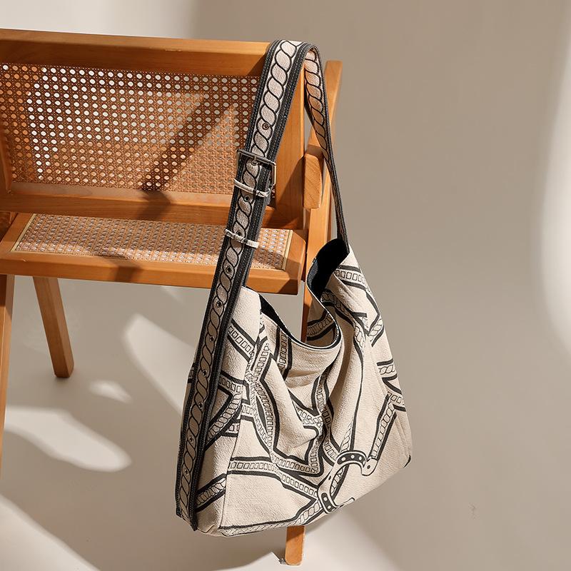 Tote Bag Laid-back Style Single-shoulder Bag Printed Tote Bag