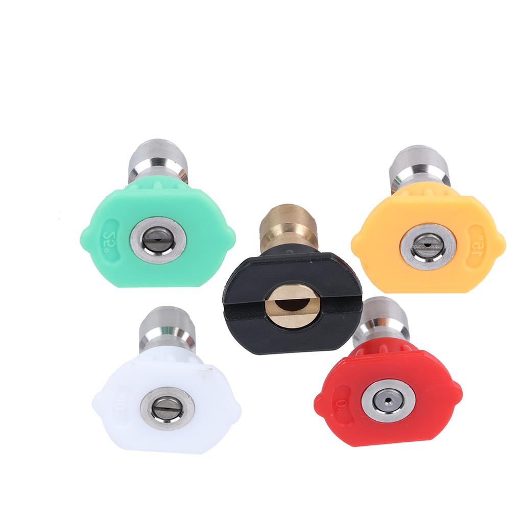 5PCS Stainless Steel High Pressure Washer Spray Nozzle Tips Quick Connector Pressure Washer Accessories