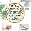 2D Flat Father's Day Themed Aluminum Pendant, Available in Various Sizes. Featuring Fun French Quotes and Quirky Tools, It's An Ideal Choice for Home