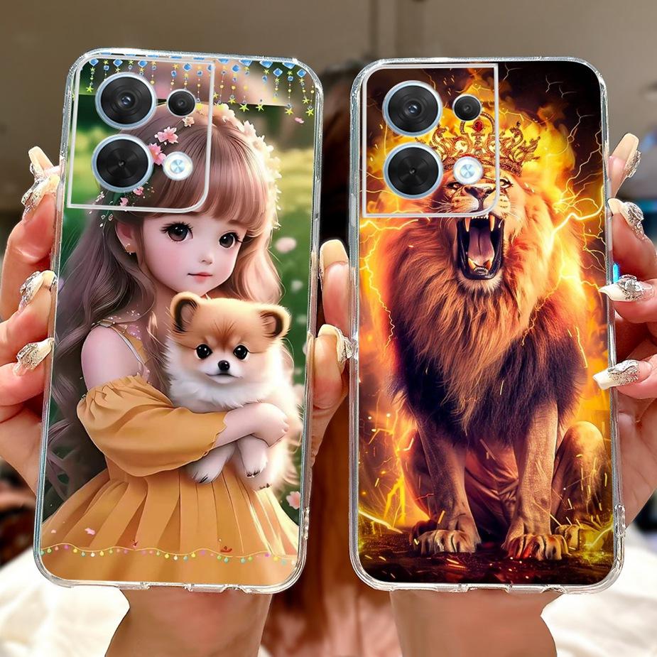 For Oppo Reno8 Pro 5G Case CPH2357 Cool Design Fashion Painted Cover Soft Silicone Phone Case For Oppo Reno 8 Pro Reno8 5G Shell